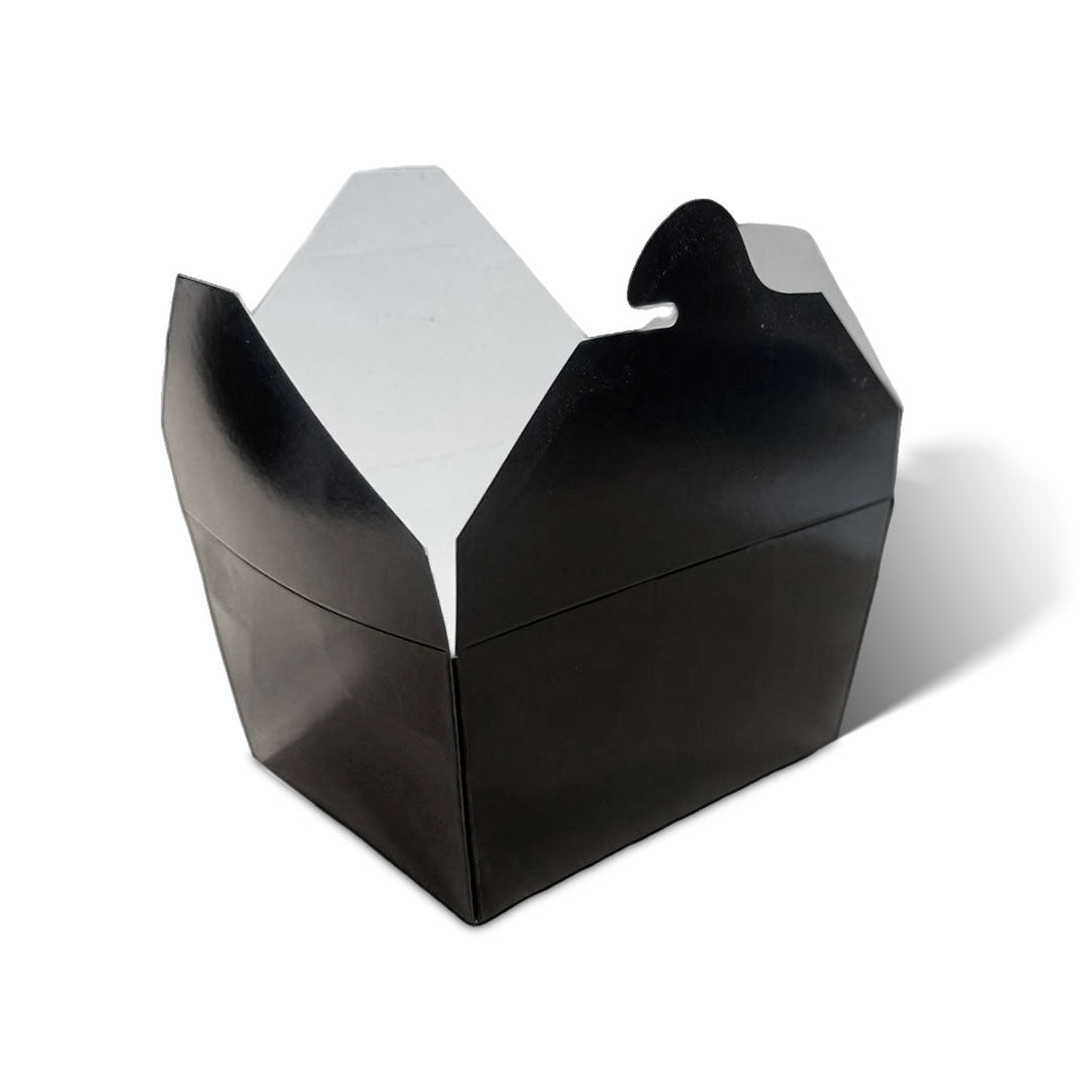 45oz Black Tearable Takeaway Food Box