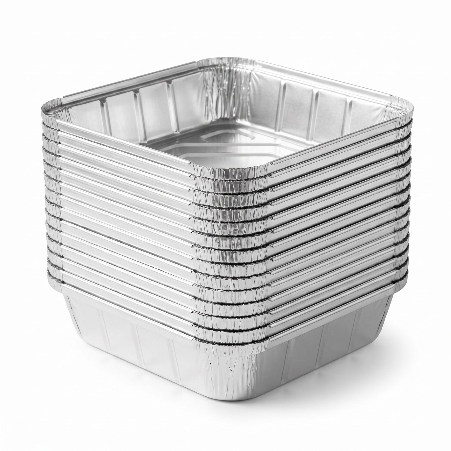 Uneeq 9x9 + 2 Inch Aluminium Foil Trays - Disposable Square Takeaway Containers | Case of 180 | Bulk UK Catering Wholesale