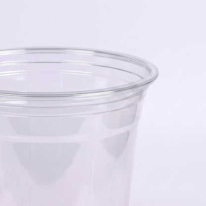 Uneeq 12oz PET Cups Clear - Disposable Cold Drink Tumblers | Pack of 100 or Case of 1000 | Bulk UK Cafe & Takeaway Wholesale