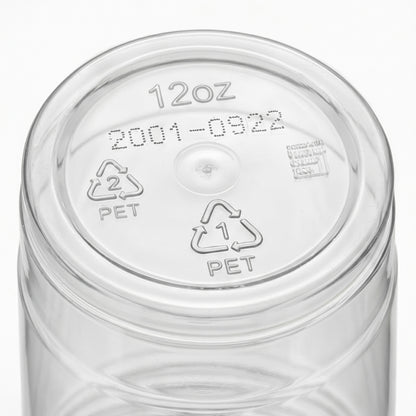 Uneeq 12oz PET Cups Clear - Disposable Cold Drink Tumblers | Pack of 100 or Case of 1000 | Bulk UK Cafe & Takeaway Wholesale