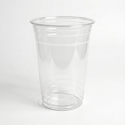 Uneeq 16oz PET Cups Clear - Large Disposable Cold Cups | Pack of 100 or Case of 1000 | Bulk UK Smoothie Bar & Cafe Wholesale