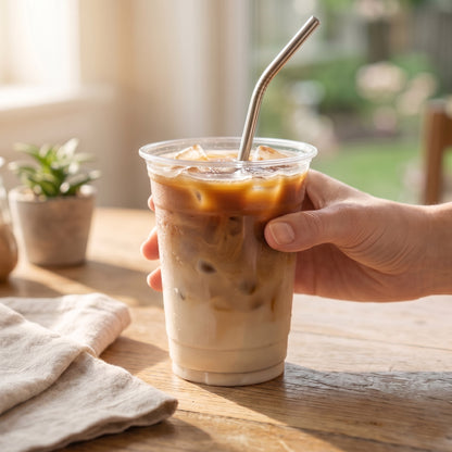 Uneeq 16oz PET Cups Clear - Large Disposable Cold Cups | Pack of 100 or Case of 1000 | Bulk UK Smoothie Bar & Cafe Wholesale
