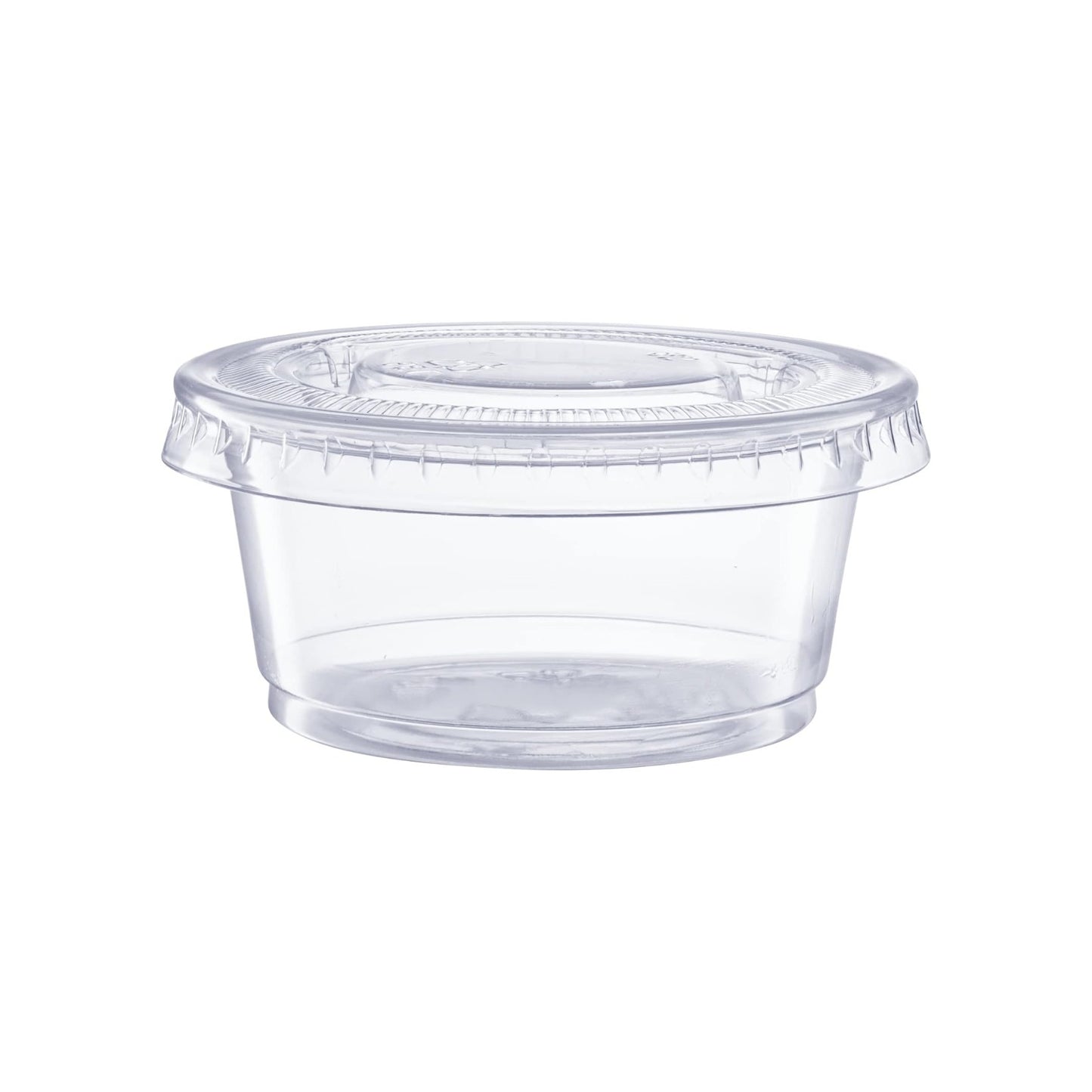 2OZ CLEAR PLASTIC CUPS + LIDS
