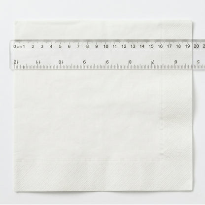 30x30cm White 1‑Ply Embossed Napkins - Disposable Lunch Napkins | Pack of 500 or Case of 4000 | Bulk UK Cafe & Catering Wholesale