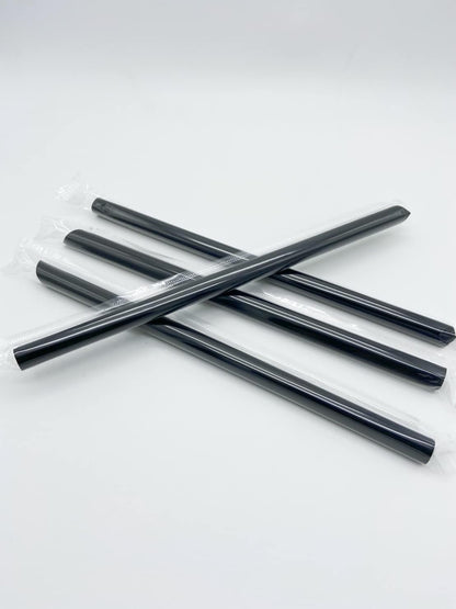 Jumbo Plastic Straws – Black (12mm x 210mm)