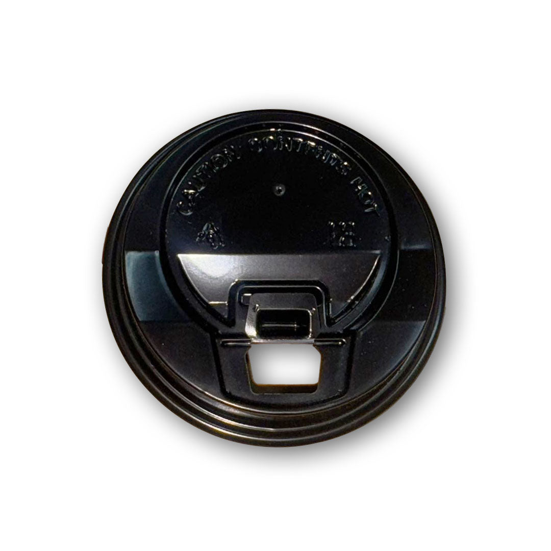 Riya Black 80mm Resealable Sip Lids (Fits 8oz Cups)