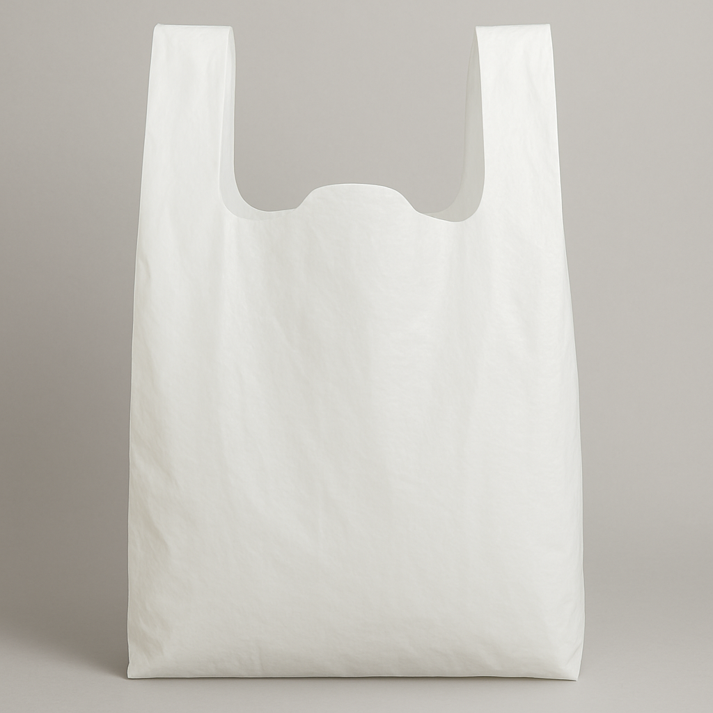 Euston White Extra Large Vest Carrier Bag – 13x19x24"