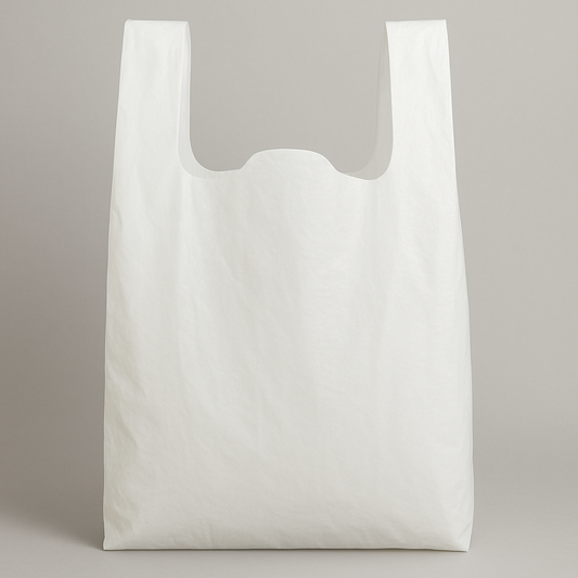 Euston White Extra Large Vest Carrier Bag – 13x19x24"