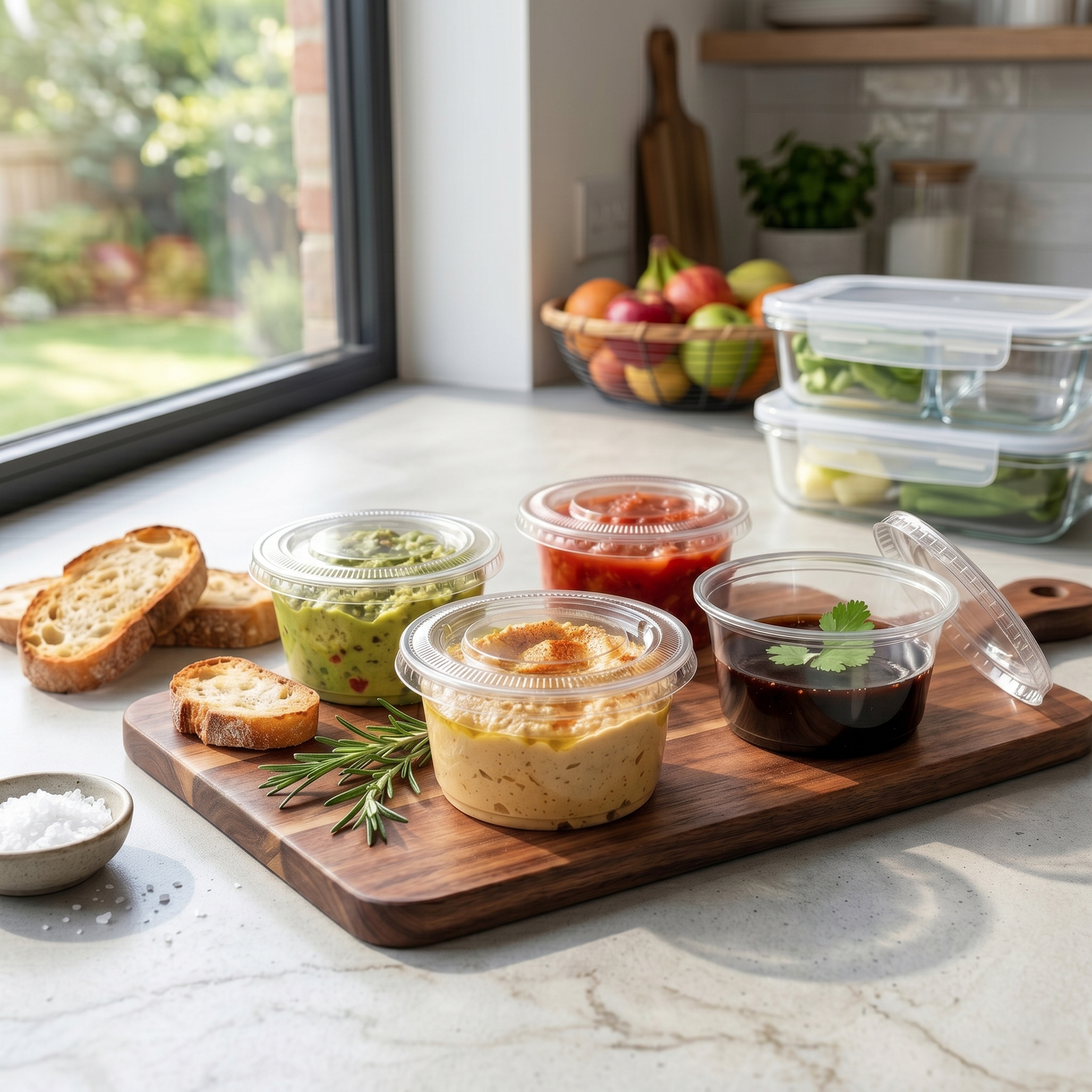 2oz Clear Portion Pots with Lids – Pack of 1,000