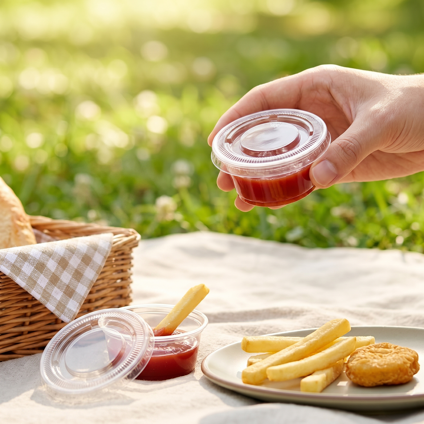 1oz Sauce Cups with Lids