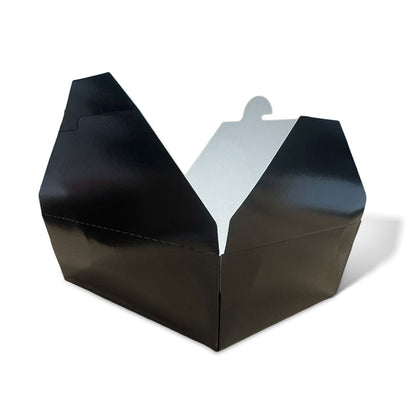 66oz Black Tearable Takeaway Food Box