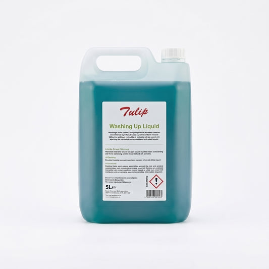 Tulip Washing Up Liquid 5L – professional washing up liquid – product close-up – GSL Wholesaler