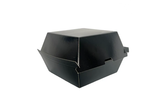 Regular Black Foil Recyclable Burger Boxes