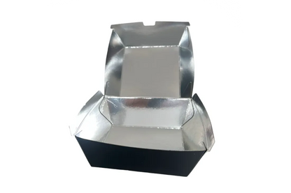 Regular Black Foil Recyclable Burger Boxes