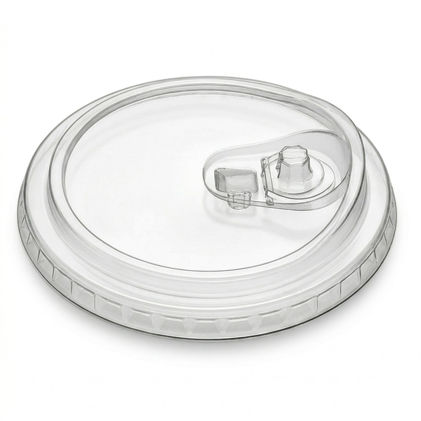 Universal Sip Through Lids for PET Cups 98mm - Strawless Clear Sip Lids | Pack of 100 or Case of 1000 | Bulk UK Cafe & Iced Coffee Wholesale