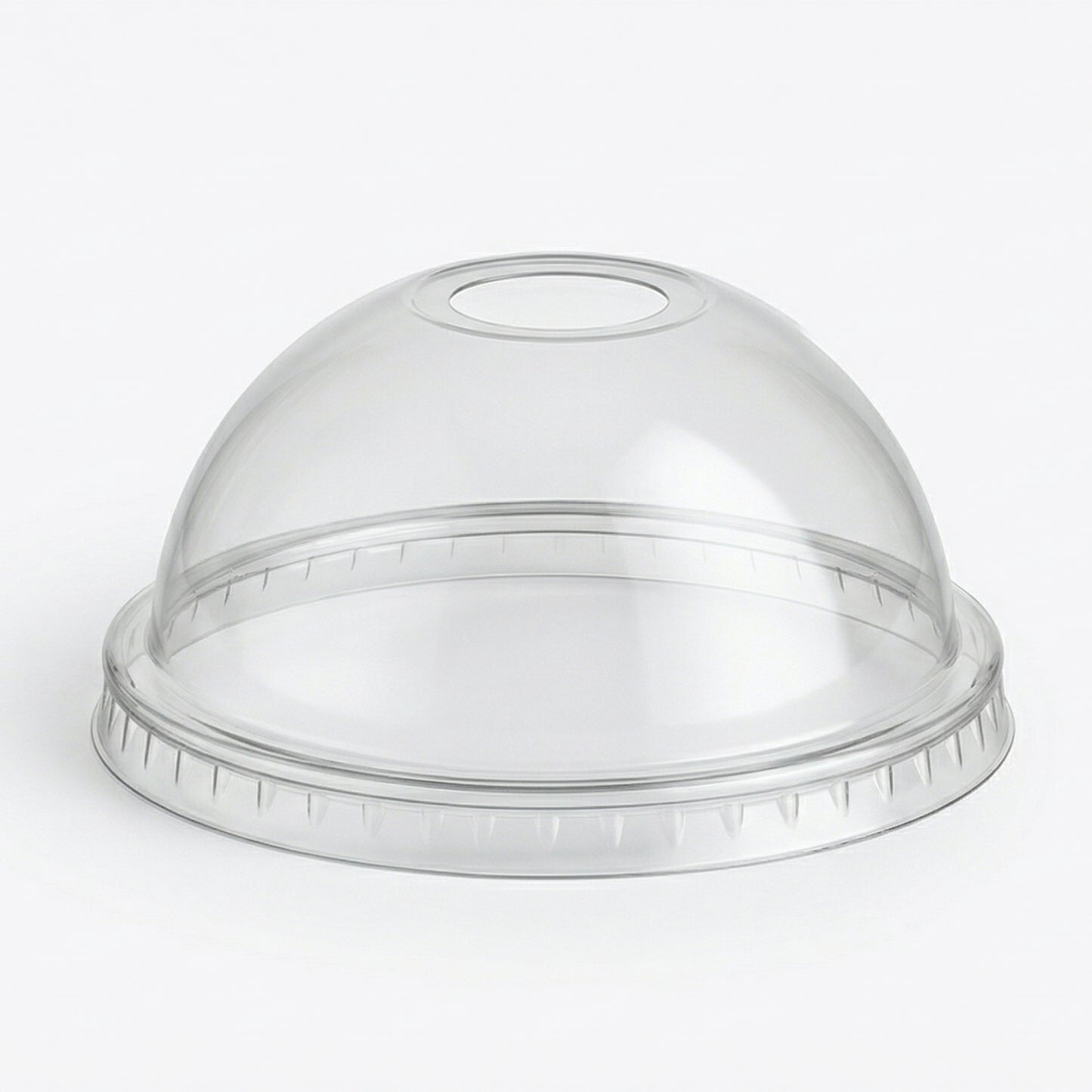 Universal Dome Lids for PET Cups 98mm - Clear Disposable Drink Lids | Pack of 100 or Case of 1000 | Bulk UK Smoothie Cafe & Takeaway Wholesale