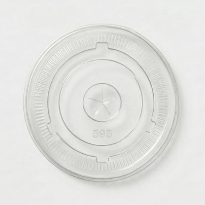 Universal Flat Lids for PET Cups 98mm - Clear Disposable Cup Lids | Pack of 100 or Case of 1000 | Bulk UK Cafe Takeaway & Smoothie Wholesale