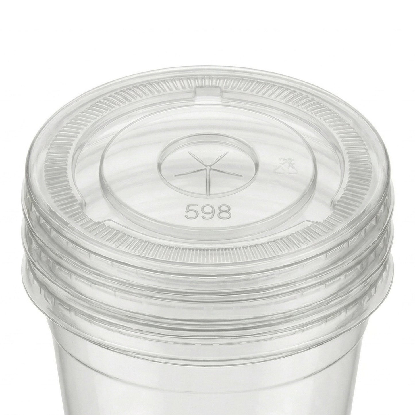 Universal Flat Lids for PET Cups 98mm - Clear Disposable Cup Lids | Pack of 100 or Case of 1000 | Bulk UK Cafe Takeaway & Smoothie Wholesale