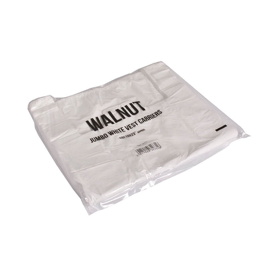 Walnut White Vest Carrier Bag – 13x19x23”
