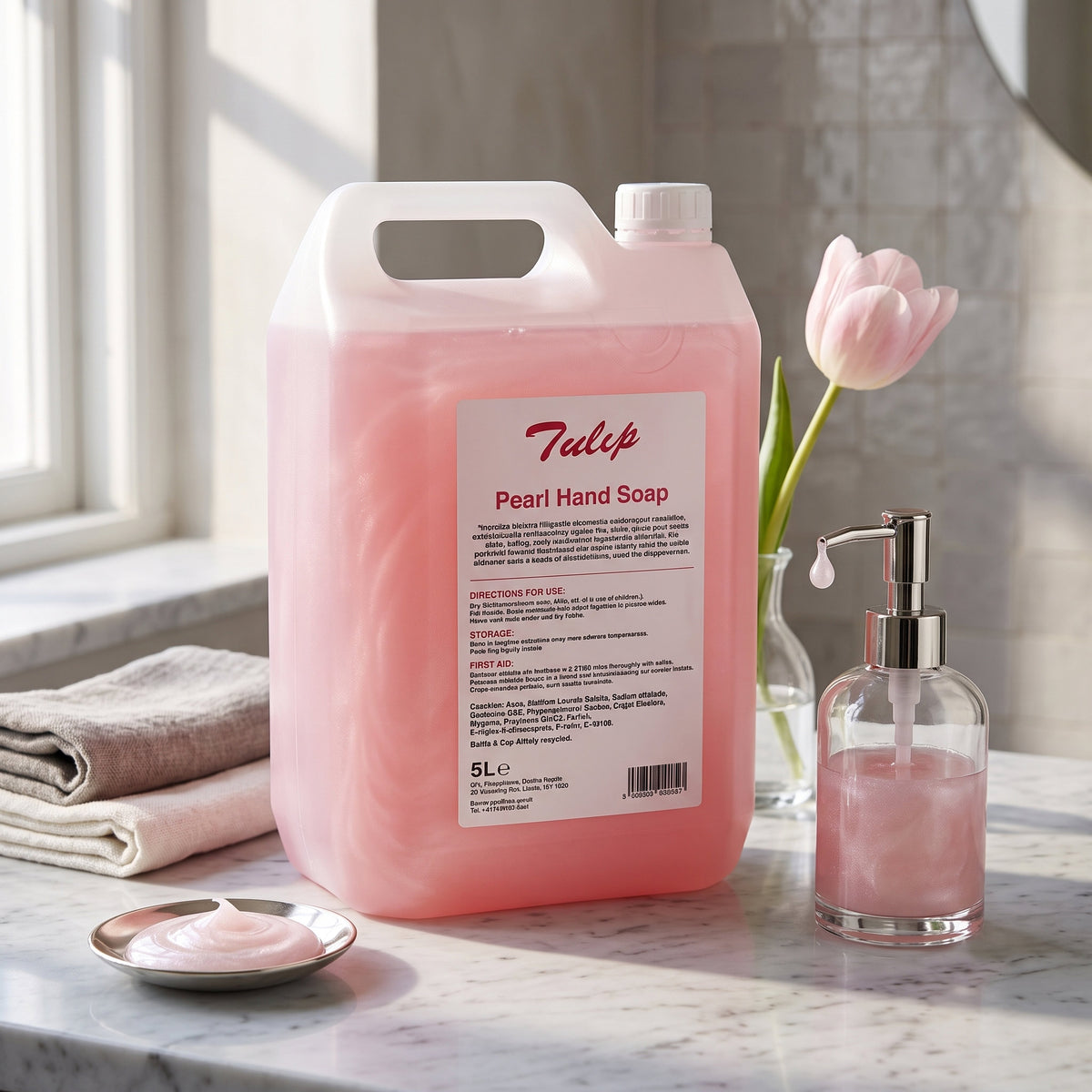 Tulip Pearl Hand Soap – 5L dispenser refill – commercial washroom hygiene maintenance – GSL Wholesaler