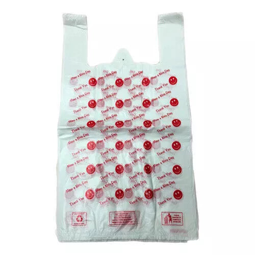 “THANK YOU” Printed Vest Carrier Bags – 13×19×23″