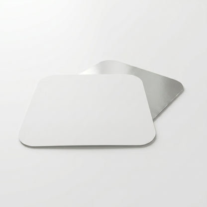 Uneeq Foil‑Backed Poly Coated 9x9 inch Paper Lids – Square Polyboard Lids for Foil Containers | Case of 180 | UK Catering & Takeaway