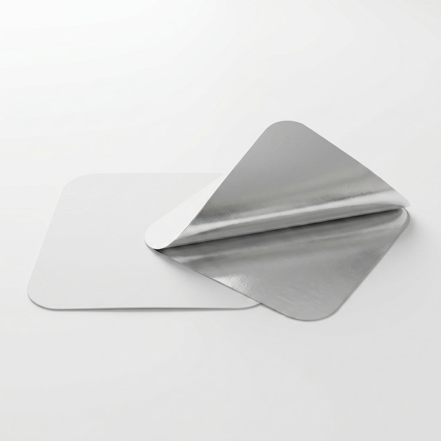 Uneeq Foil‑Backed Poly Coated 9x9 inch Paper Lids – Square Polyboard Lids for Foil Containers | Case of 180 | UK Catering & Takeaway