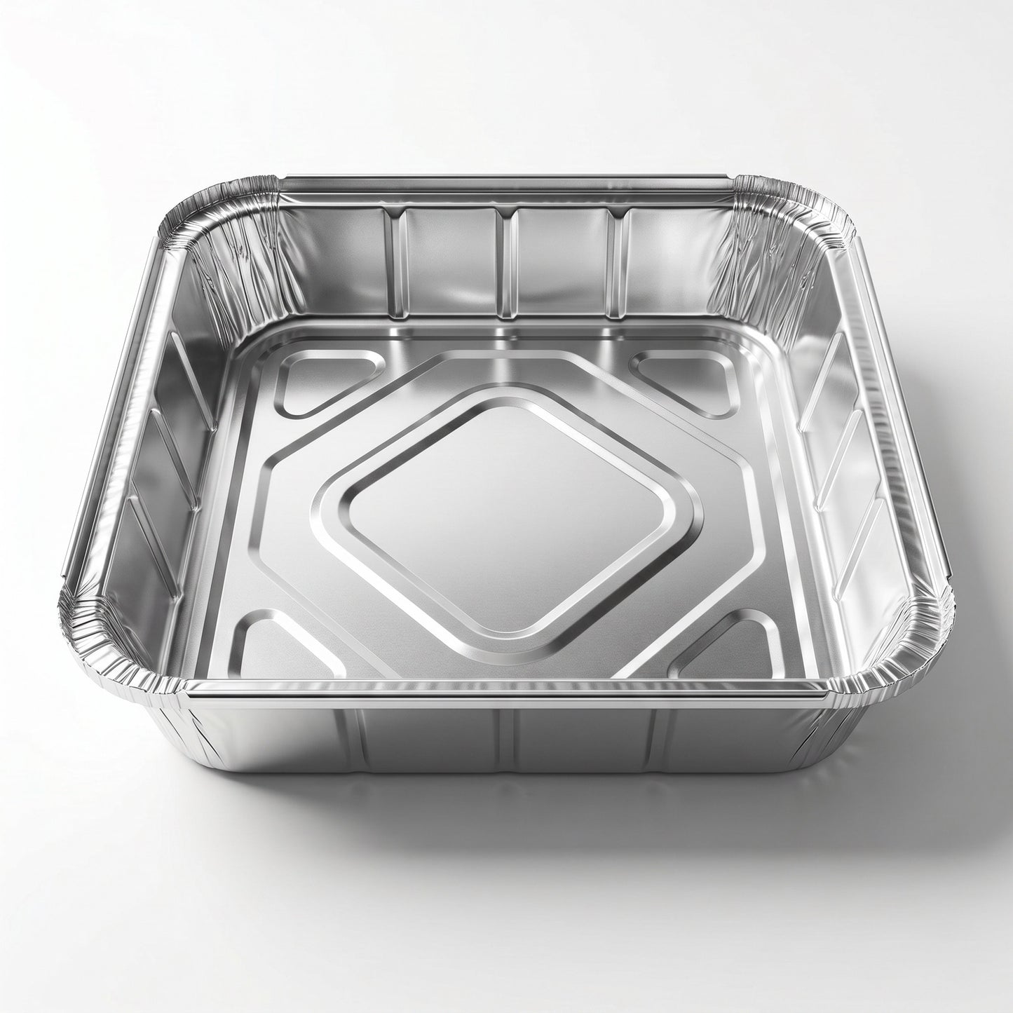 Uneeq 9x9 + 2 Inch Aluminium Foil Trays - Disposable Square Takeaway Containers | Case of 180 | Bulk UK Catering Wholesale