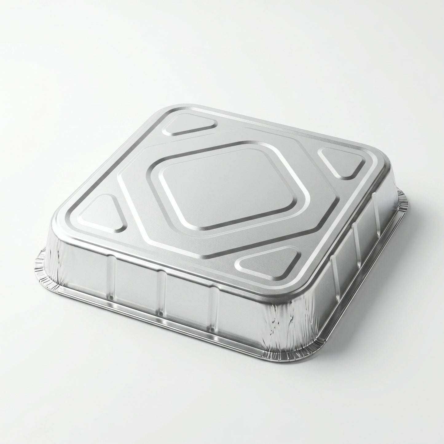 Uneeq 9x9 + 2 Inch Aluminium Foil Trays - Disposable Square Takeaway Containers | Case of 180 | Bulk UK Catering Wholesale