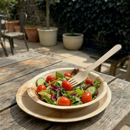 Riya Wooden Forks 160mm - Eco-Friendly Disposable Cutlery | Pack of 100 or Case of 1000 | Bulk Wholesale for Cafes & Takeaways UK