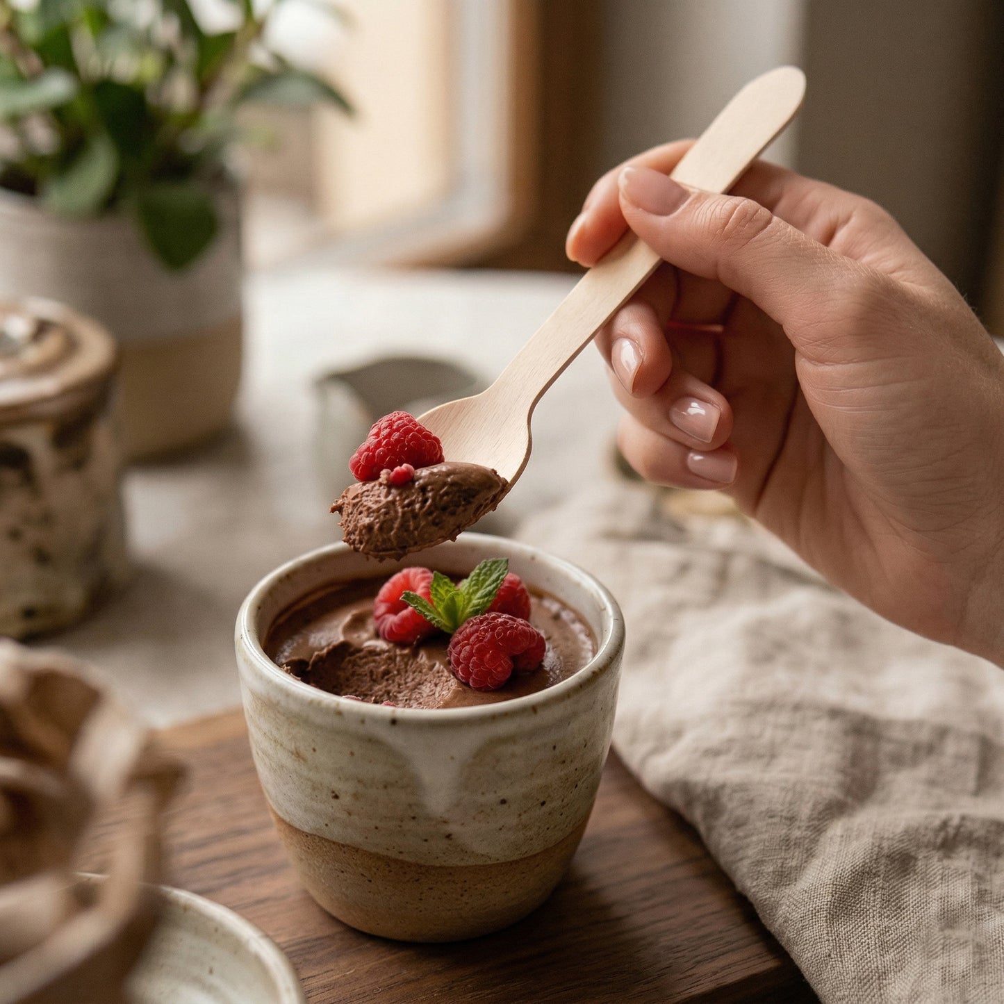Riya Wooden Spoons 160mm - Compostable Disposable Cutlery | Pack of 100 or Case of 1000 | Eco Bulk Wholesale for Cafes & Takeaways UK