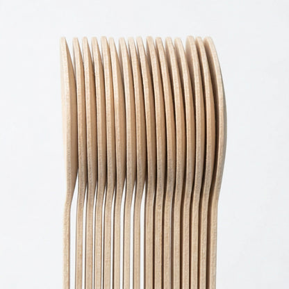 Riya Wooden Spoons 160mm - Compostable Disposable Cutlery | Pack of 100 or Case of 1000 | Eco Bulk Wholesale for Cafes & Takeaways UK